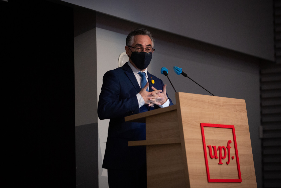 El conseller de Empresa y Conocimiento de la Generalitat, Ramon Tremosa, este martes en la UPF-BSM.