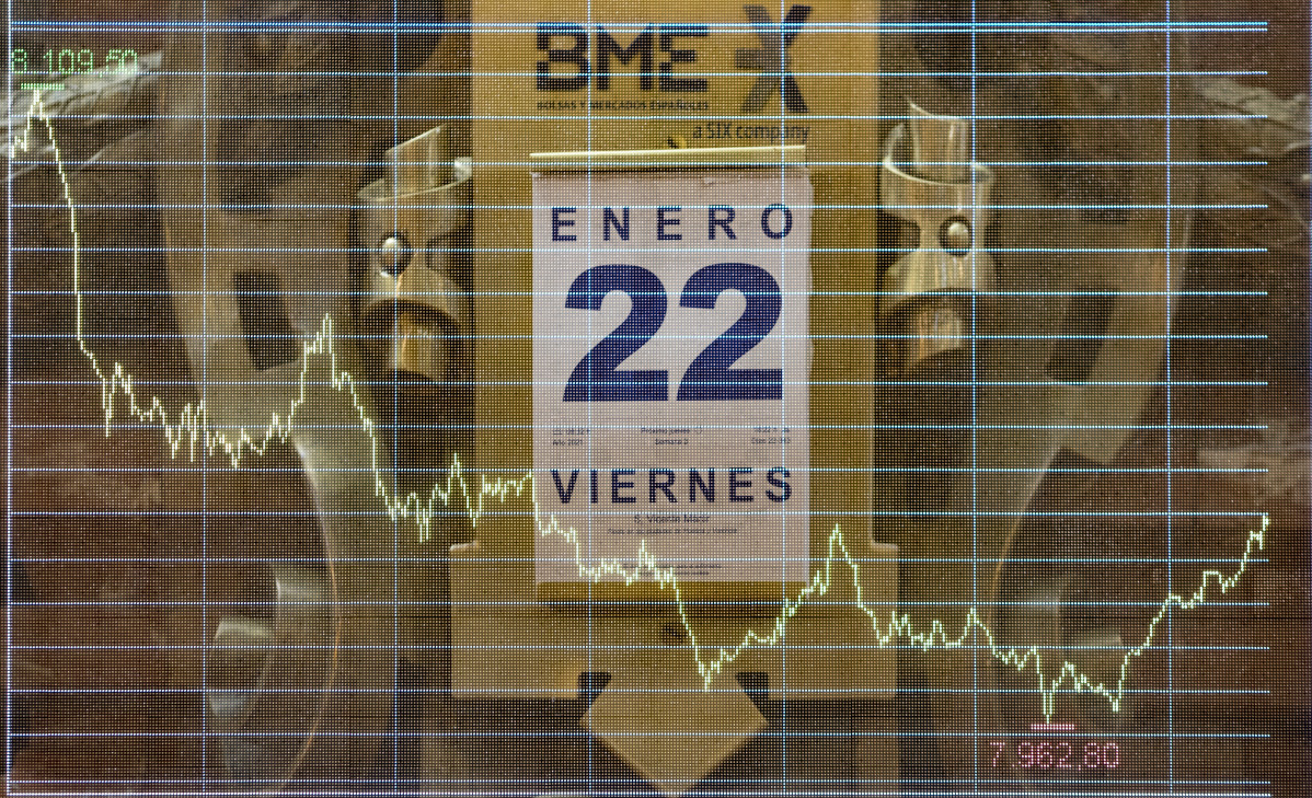 EuropaPress 3530579 calendario colocado palacio bolsa madrid espana 22 enero 2021 viernes ibex
