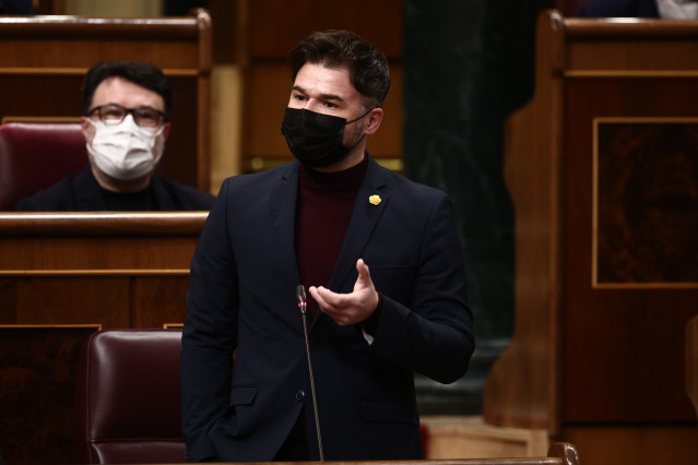 El portavoz de ERC en el Congreso, Gabriel Rufián.