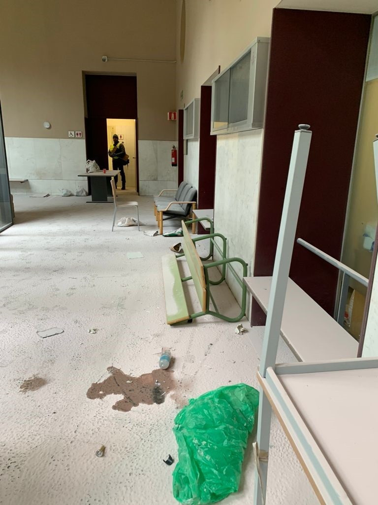 Daños en la Universitat de Lleida durante la detención de Pablo Hasel