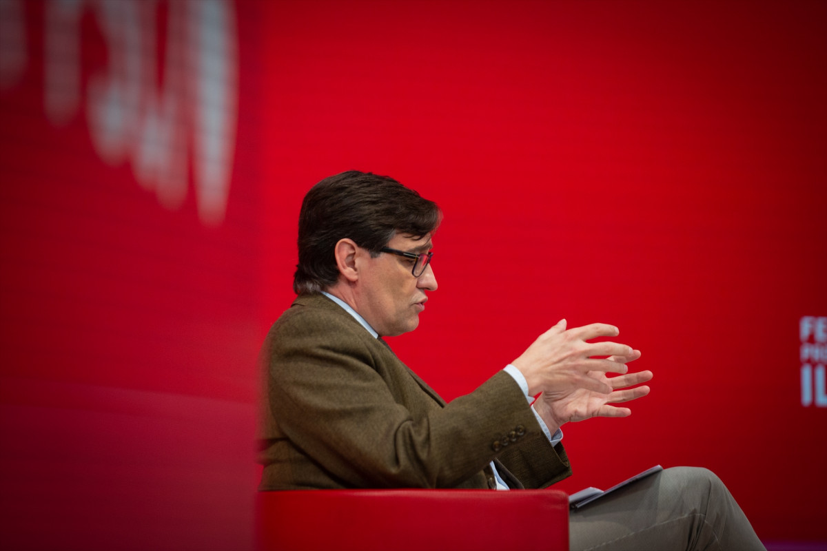 El candidato del PSC a la Presidencia de la Generalitat, Salvador Illa