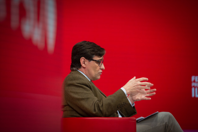 El candidato del PSC a la Presidencia de la Generalitat, Salvador Illa