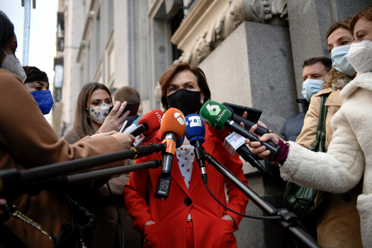 La vicepresidenta primera del Gobierno y ministra de la Presidencia, Relaciones con las Cortes y Memoria Democrática, Carmen Calvo