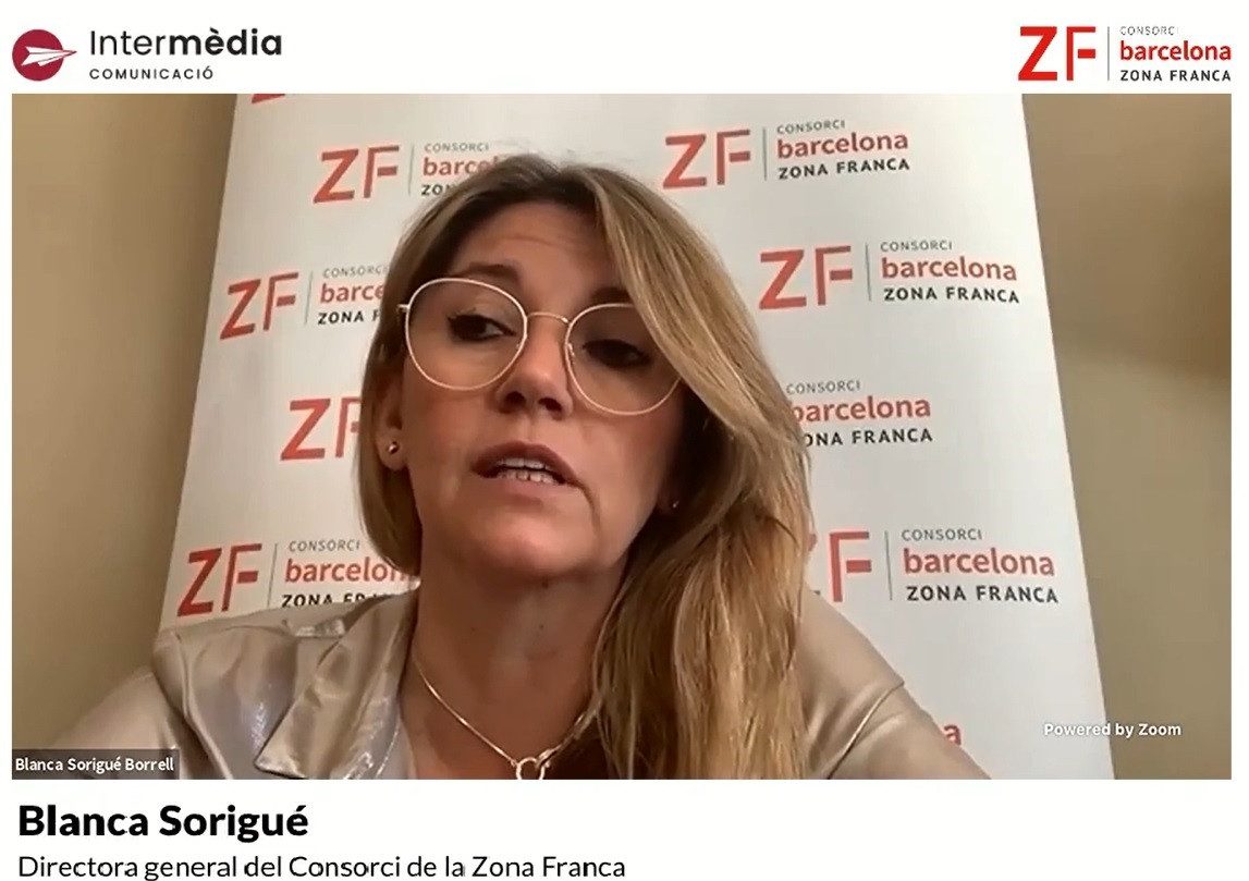 La directora general del Consorcio de la Zona Franca de Barcelona (CZFB), Blanca Sorigué, durante su intervención.