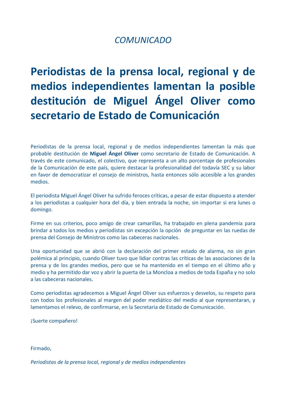 Comunicado oliver2