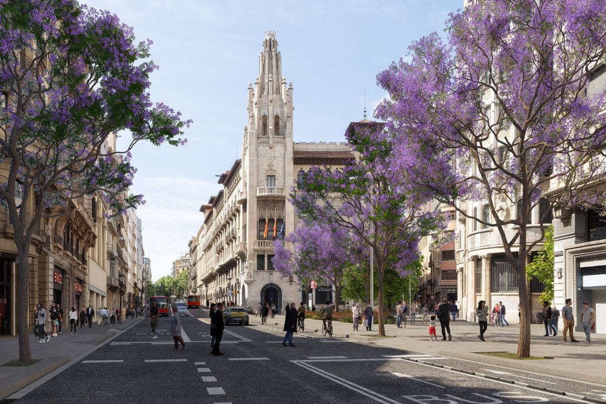 Colau plantea una Via Laietana con aceras de 4 metros y tráfico privado solo de bajada