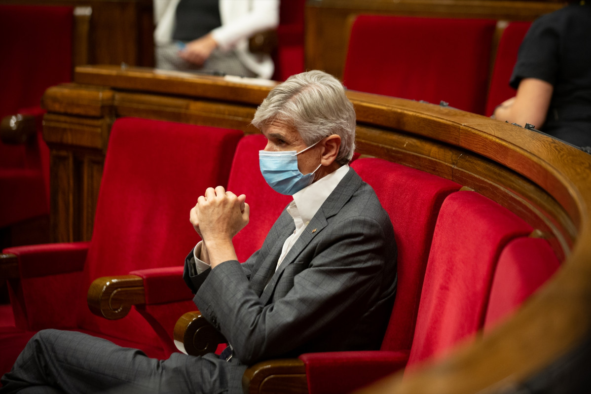 El conseller de Salud de la Generalitat, Josep Maria Argimón, durante una sesión plenaria en el Parlament de Catalunya, a 21 de julio de 2021, en Barcelona, Catalunya (España).