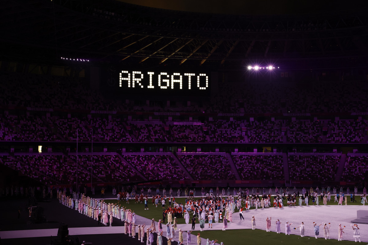 Estadio Olímpico de Tokio en la Ceremonia de Clausura de los Juegos