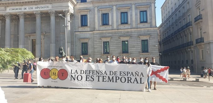 La Unión de Militares de Tropa (UMT) ha convocado este sábado una concentración frente al Congreso de los Diputados para exigir que finalice la temporalidad en las Fuerzas Armadas y la aprobación 