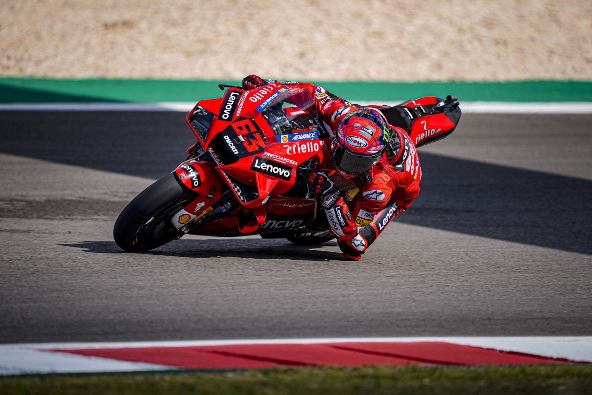 El piloto italiano Francesco Bagnaia sobre su Ducati