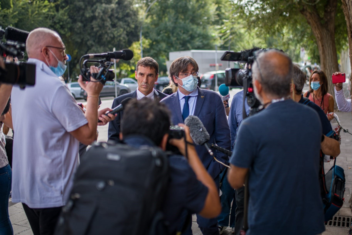 El expresidente de la Generalitat Carles Puigdemont reaparece tras salir de prisión en Italia