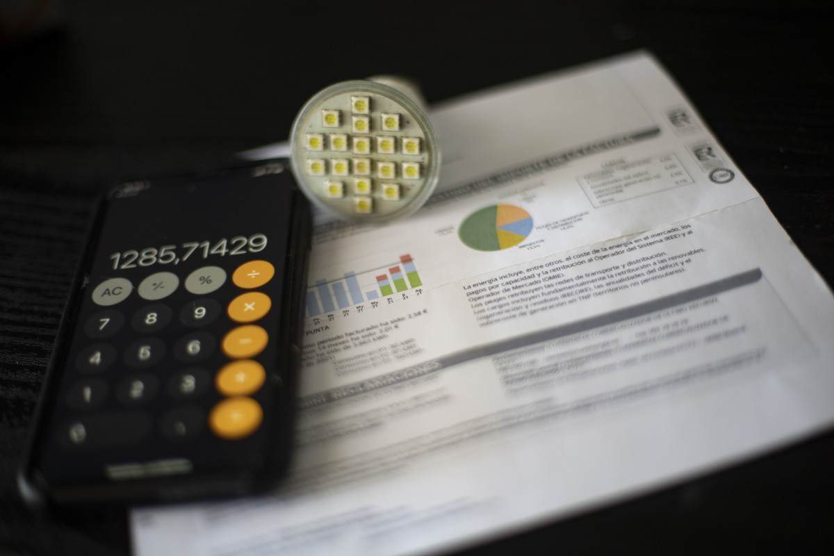 Una factura del consumo de luz, a 10 de septiembre de 2021.
