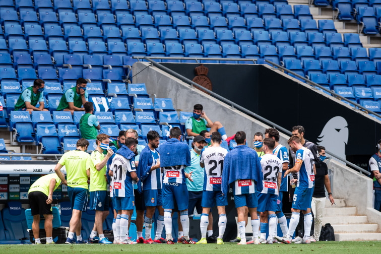 Altercados entre aficionados del Mallorca y Espanyol al final del partido