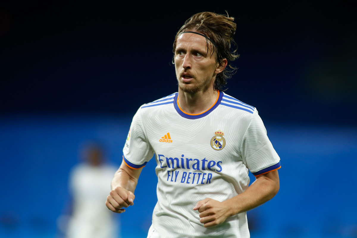 Luka Modric durante un partido con el Real Madrid