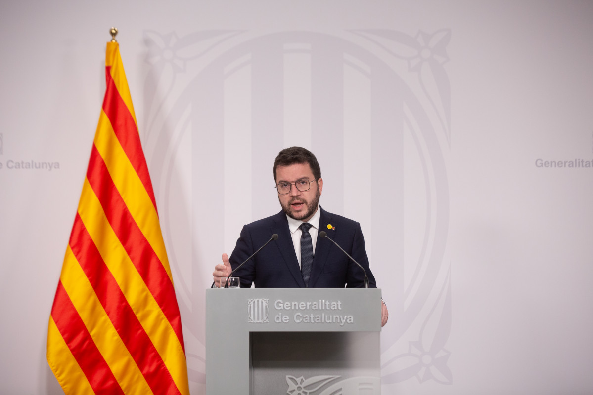 El presidente de la Generalitat, Pere Aragonès, en una imagen de archivo.