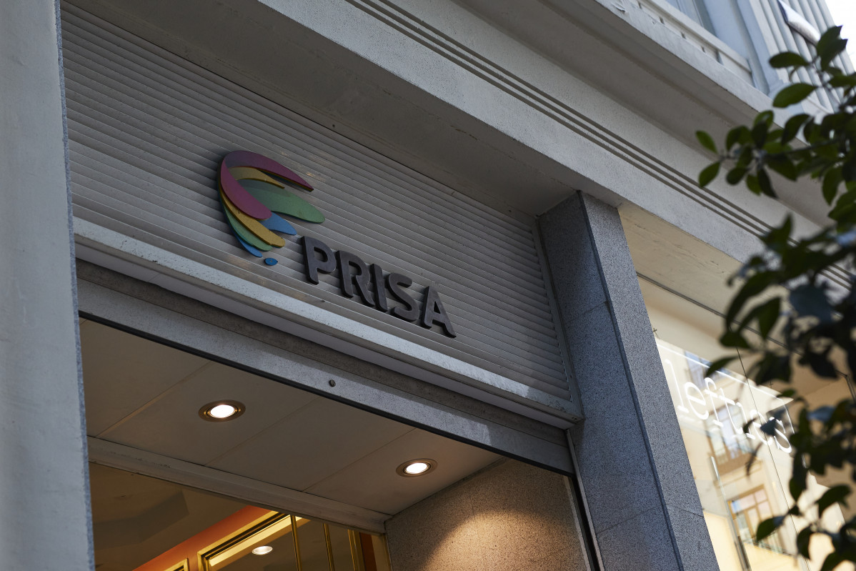 Archivo - Logo de Grupo Prisa en domicilio Social, en la Gran Vía, 32 de Madrid (España), a 19 de noviembre de 20202. El Grupo Prisa ha confirmado a la Comisión Nacional del Mercado de Valores (CNM