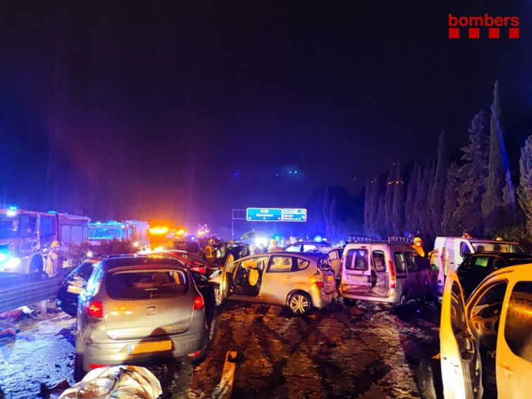 El accidente múltiple en la C-32 en Calella se salda con 16 heridos