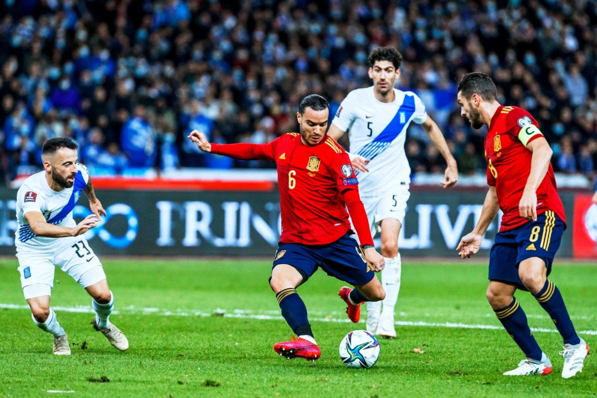 El delantero de la selección española Raúl de Tomás