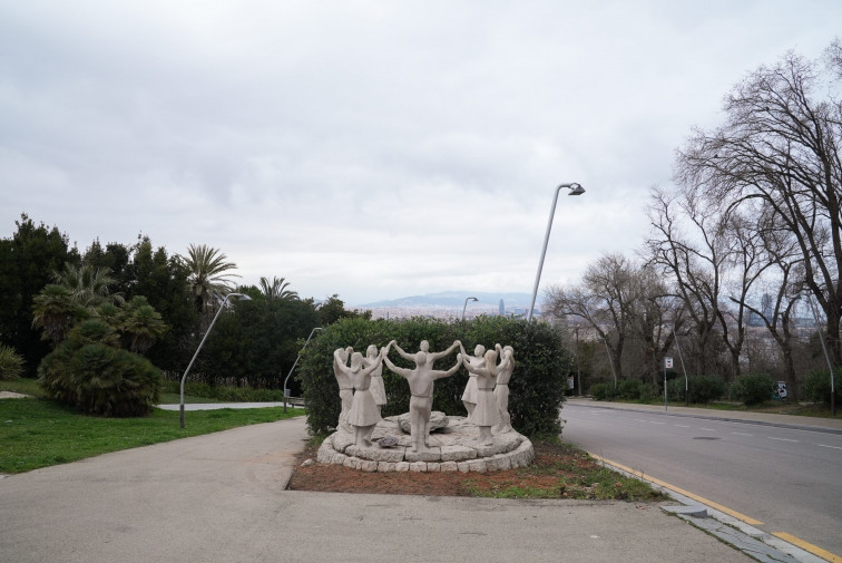 Terminadas las obras de la estructura del monumento La Sardana en Montjuïc