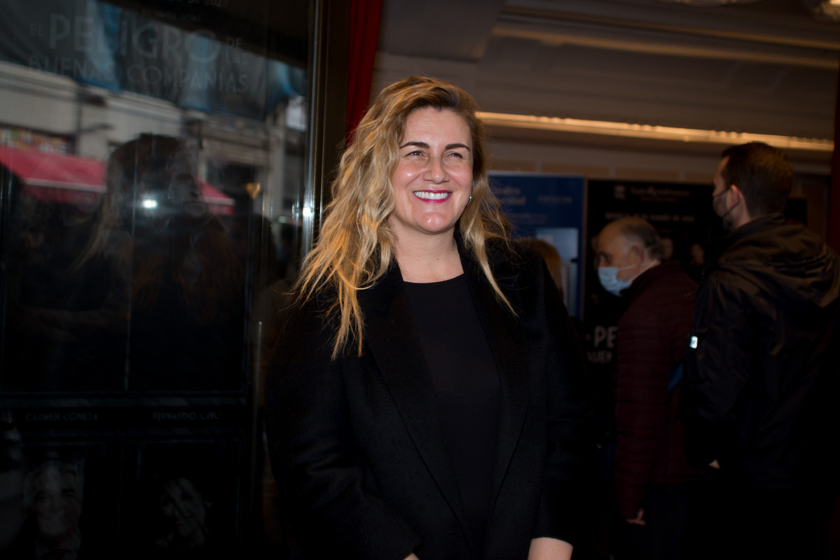 EuropaPress 4311191 carlota corredera llega teatro reina victoria 12 marzo 2022 madrid espana