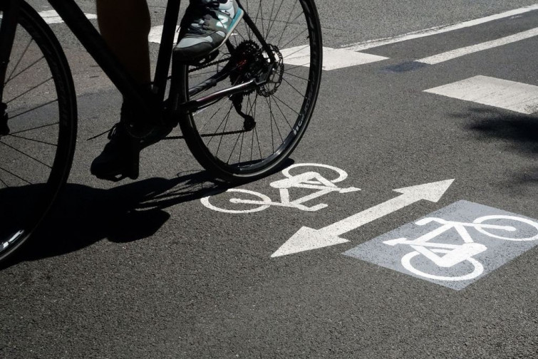 Nuevo tramo de carril bici entre Pau Claris y Marina