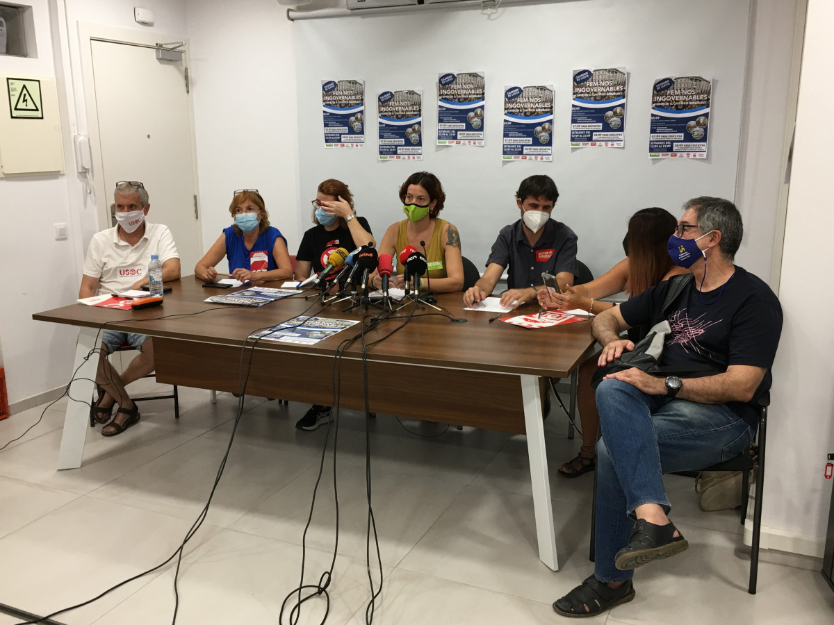 Sindicatos educativos en rueda de prensa