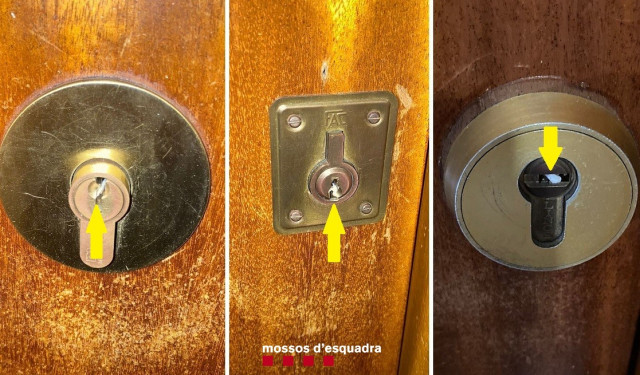 Alerta de los Mossos sobre los marcadores en las puertas de los pisos