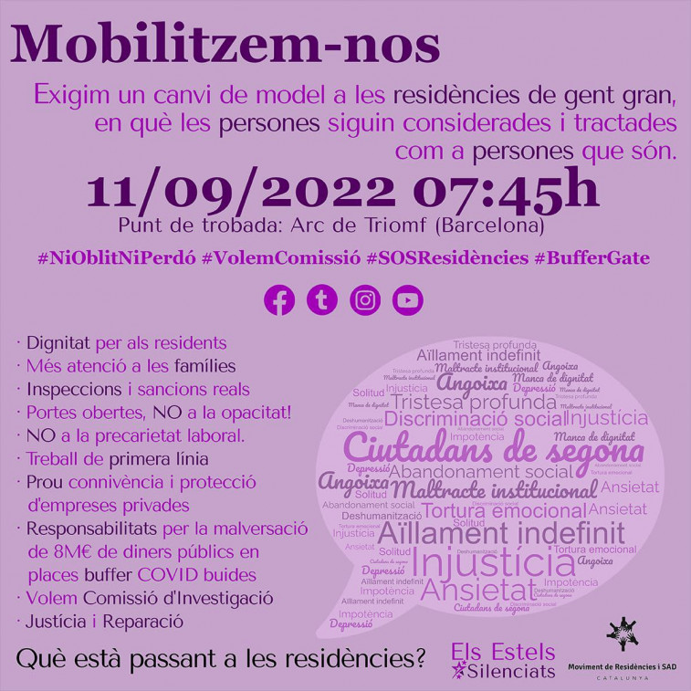 Diada social: Estel Silenciats volverá a pedir un cambio de modelo asistencial más humano
