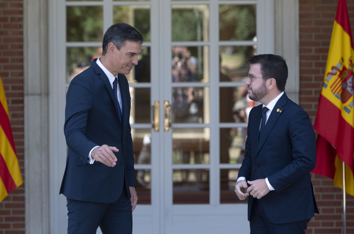 EuropaPress 4577147 presidente gobierno pedro sanchez generalitat pere aragones llegada reunion