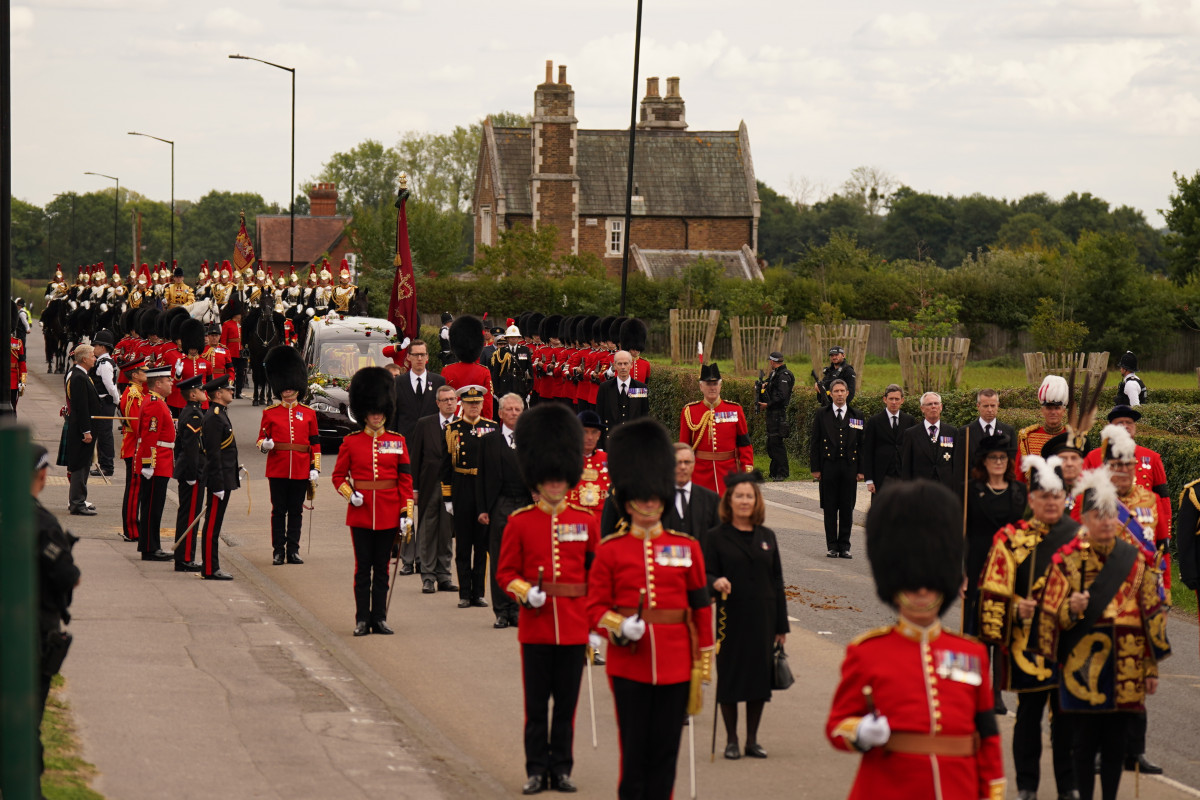 EuropaPress 4693195 19 september 2022 united kingdom windsor the state hearse carrying the