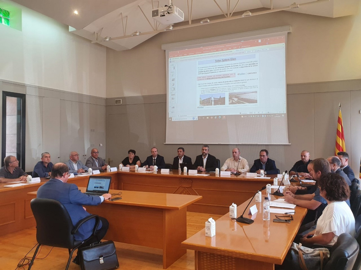 El delegado de la Generaliat en Lleida, Bernat Solé, en la reunión de la mesa para el empleo y reindustrialización de la Noguera