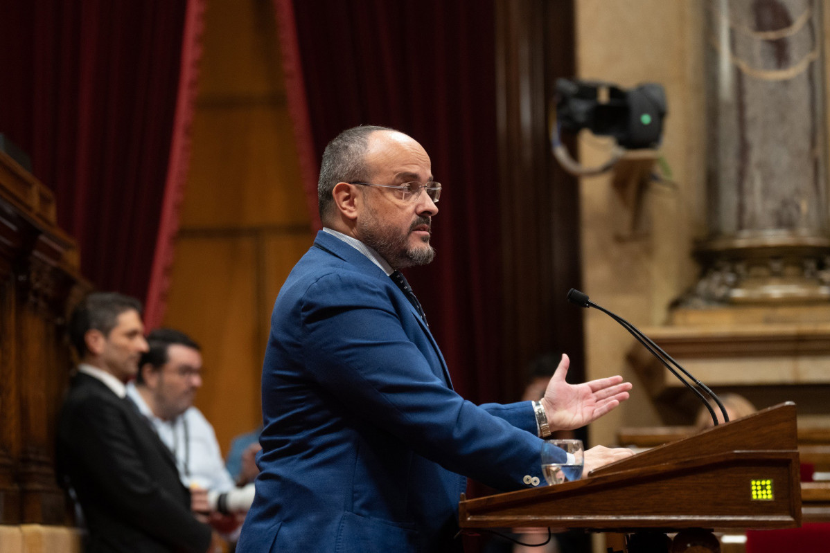 El líder del PP en Catalunya, Alejandro Fernández, en la segunda jornada del DPG.