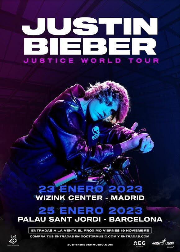 EuropaPress 4080450 cartel conciertos justin bieber espana enero 2023