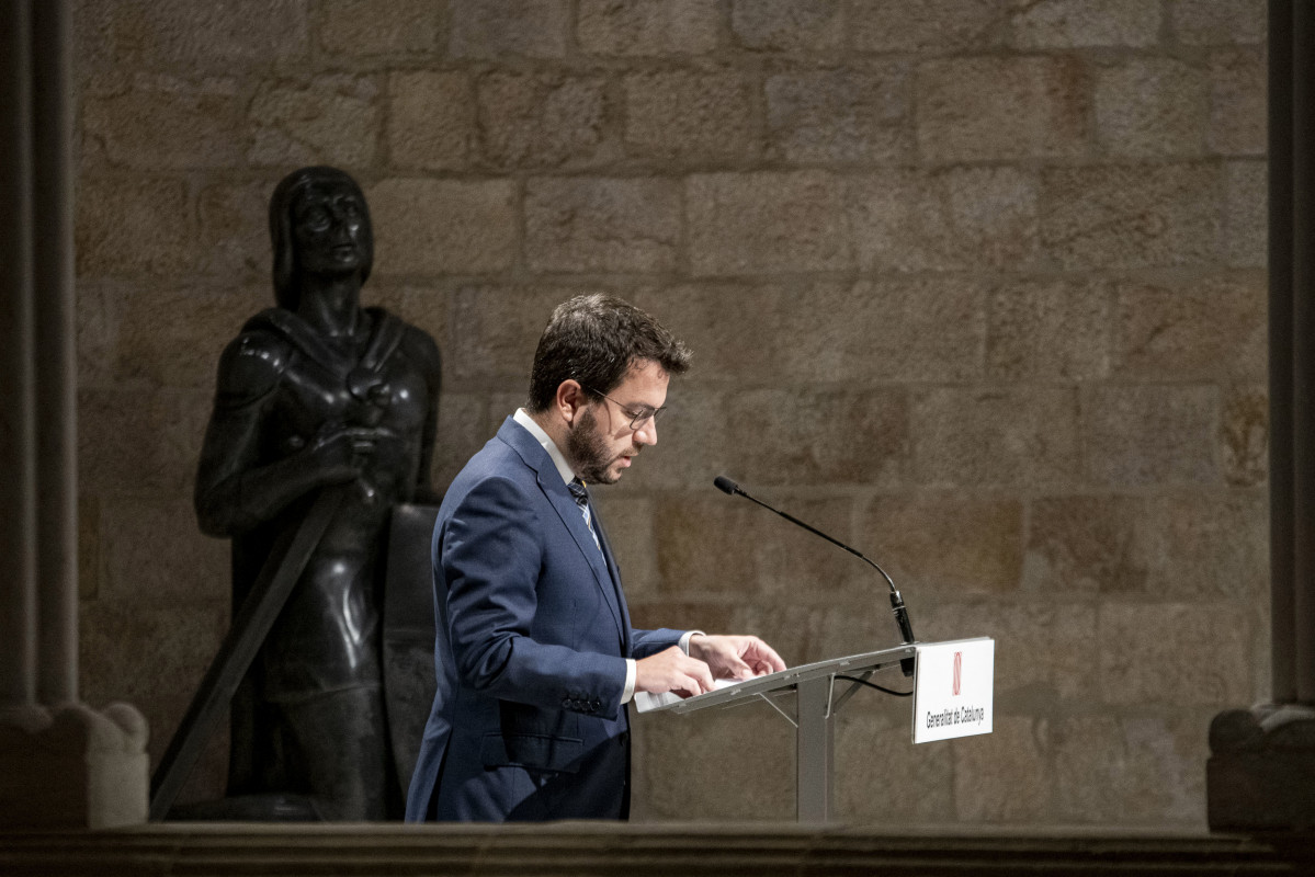 Aragonès el viernes tras la salida de Junts del Govern