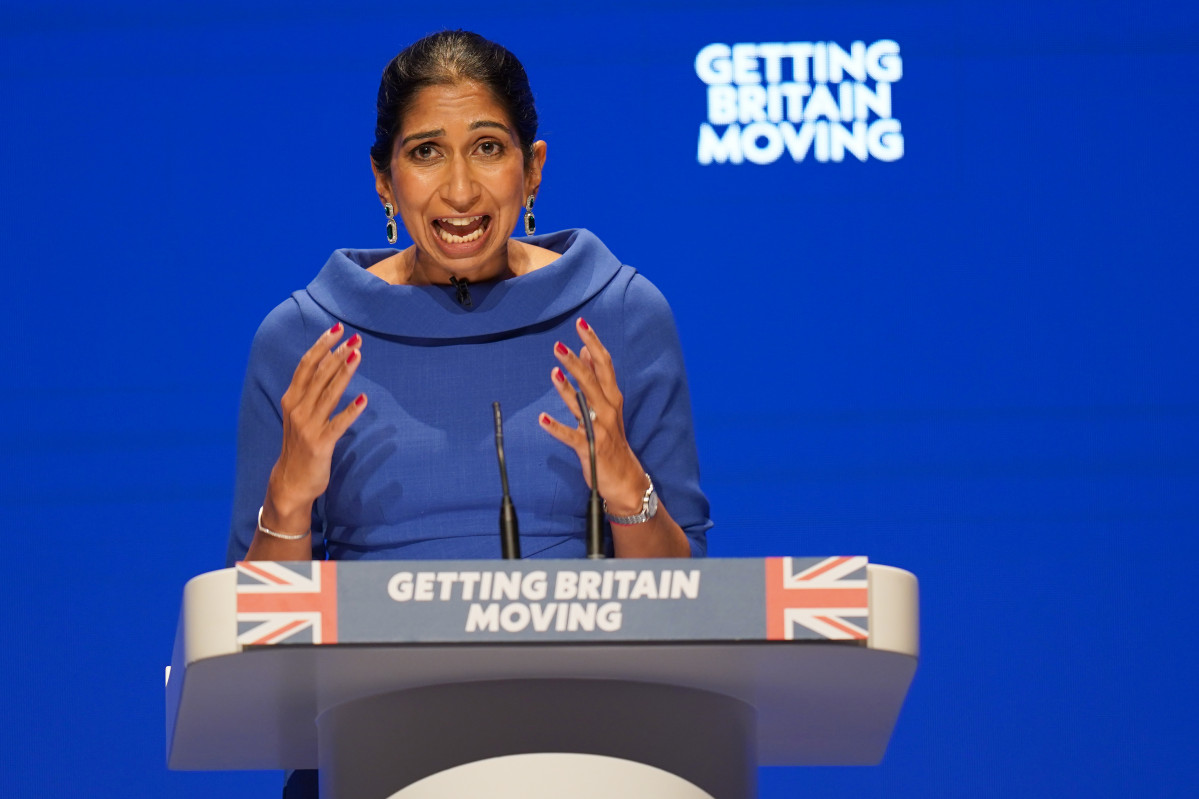 EuropaPress 4725387 04 october 2022 united kingdom birmingham uk home secretary suella