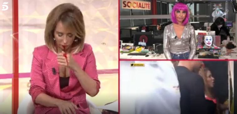 María Patiño se desangra en directo y casi se desmaya
