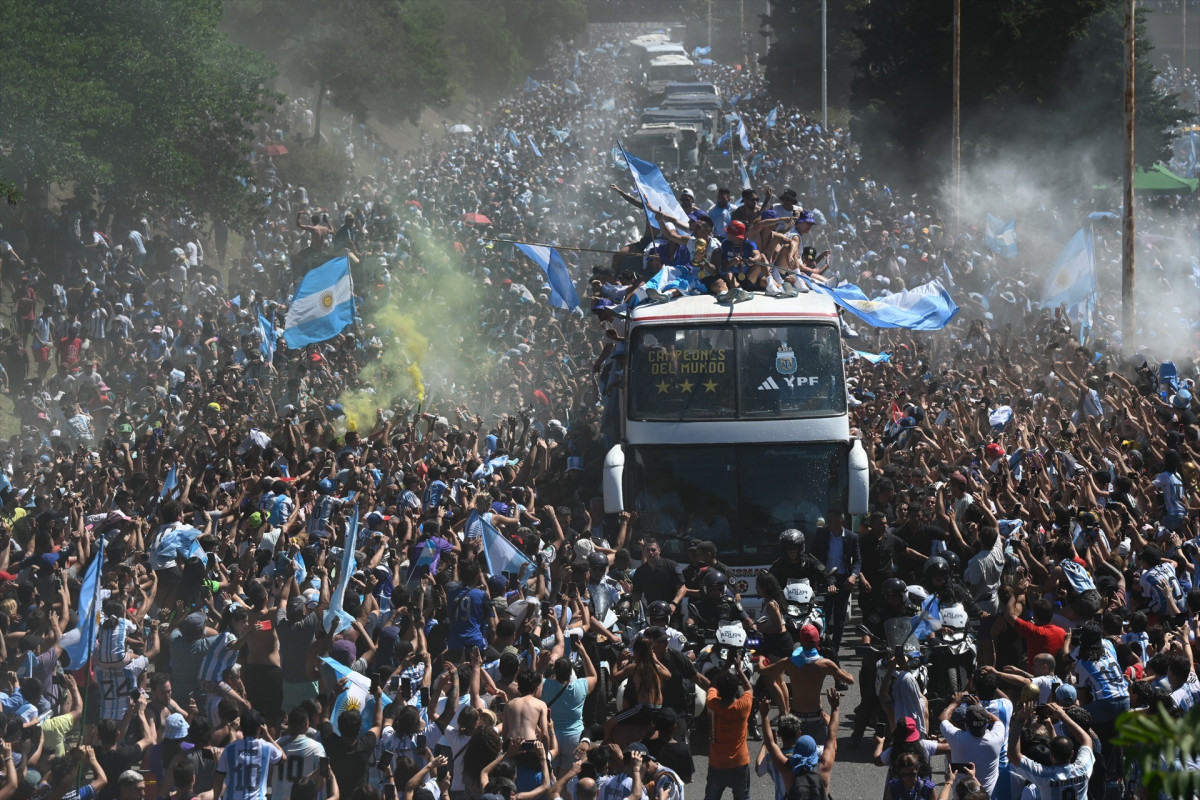 EuropaPress 4882366 20 december 2022 argentina buenos aires the argentine soccer team bus