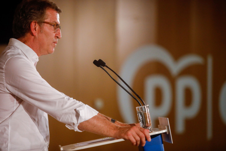 Archivo - El presidente del Partido Popular (PP), Alberto Núñez Feijóo, interviene durante el XIV congreso del Partido Popular catalán, a 23 de julio de 2022, en Barcelona, Cataluña (España).