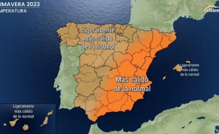 La primavera de 2023 será más lluviosa y cálida de lo normal