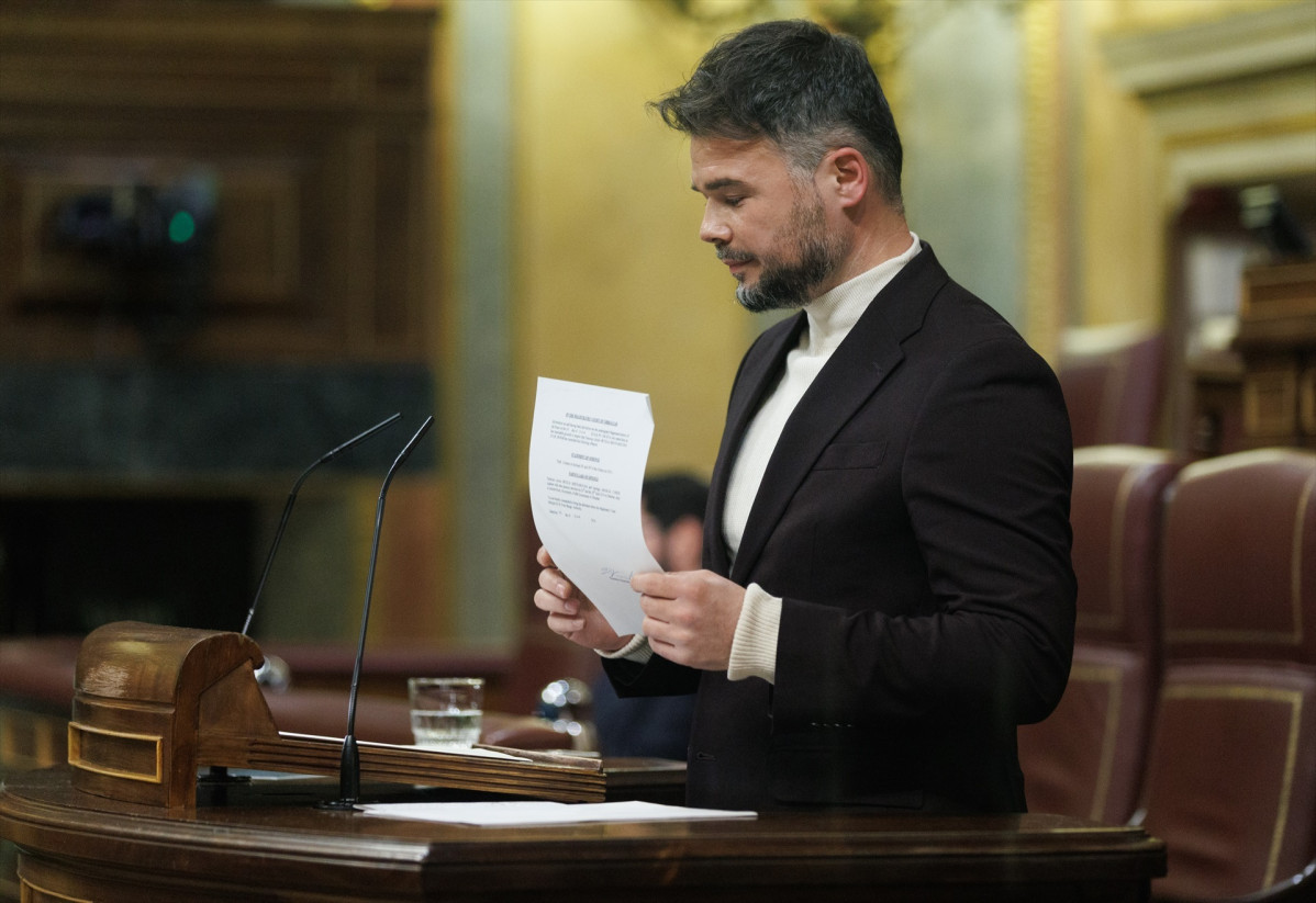 EuropaPress 4987971 portavoz parlamentario erc congreso gabriel rufian interviene sesion