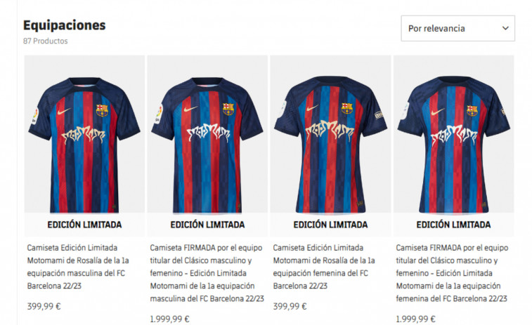Locura por las camisetas del Barça con el logo de Rosalía