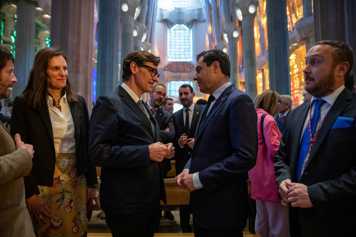 Batlle, García, Illa y Moreno al llegar a la basílica