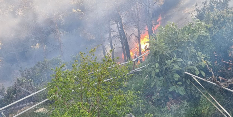 Estabilizado el incendio forestal de Vallirana