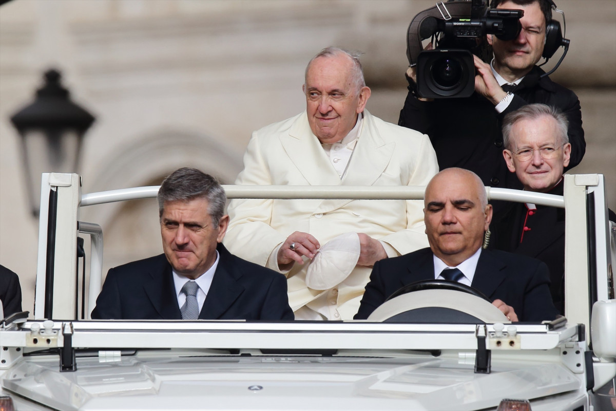 EuropaPress 5130567 19 april 2023 vatican vatikan city pope francis attends his weekly general