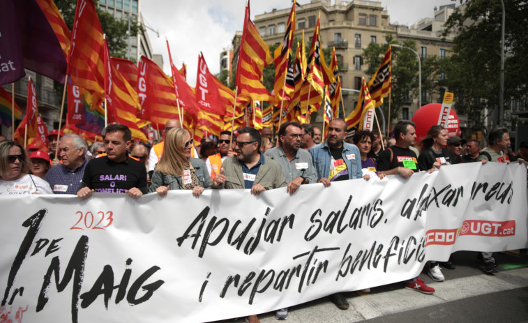 Más de 5.000 manifestantes en Barcelona para defender los derechos de los trabajadores