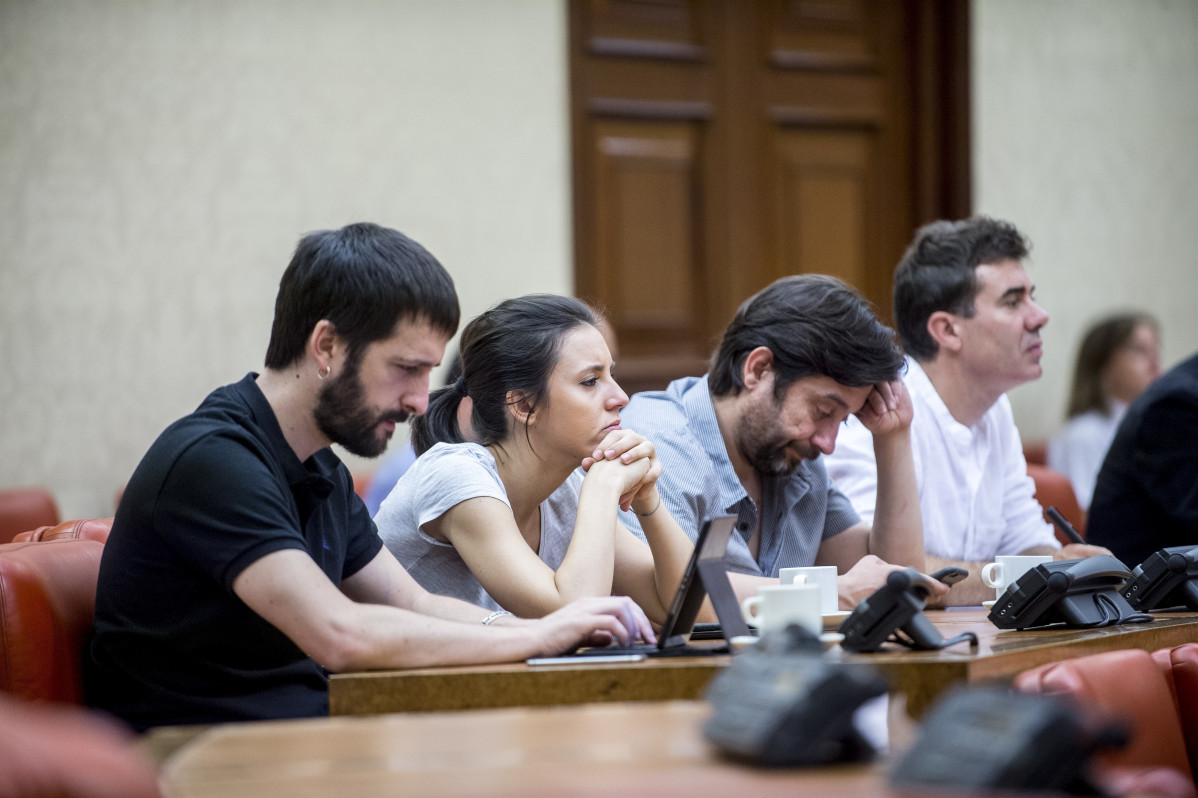 EuropaPress 1561030 juanma olmo irene montero rafael mayoral dirigentes podemos