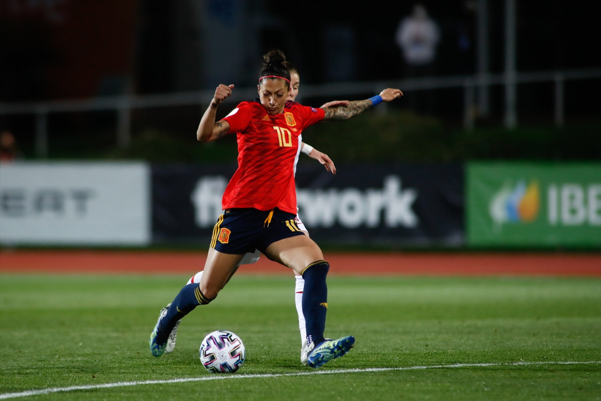 EuropaPress 3577300 jenni hermoso of spain in action during the uefa womens euro qualifying