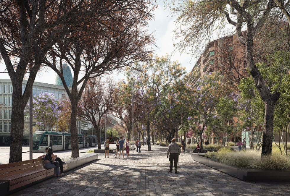 Barcelona empezará a transformar la Gran Via hasta el parque de las Glòries a principios de 2024