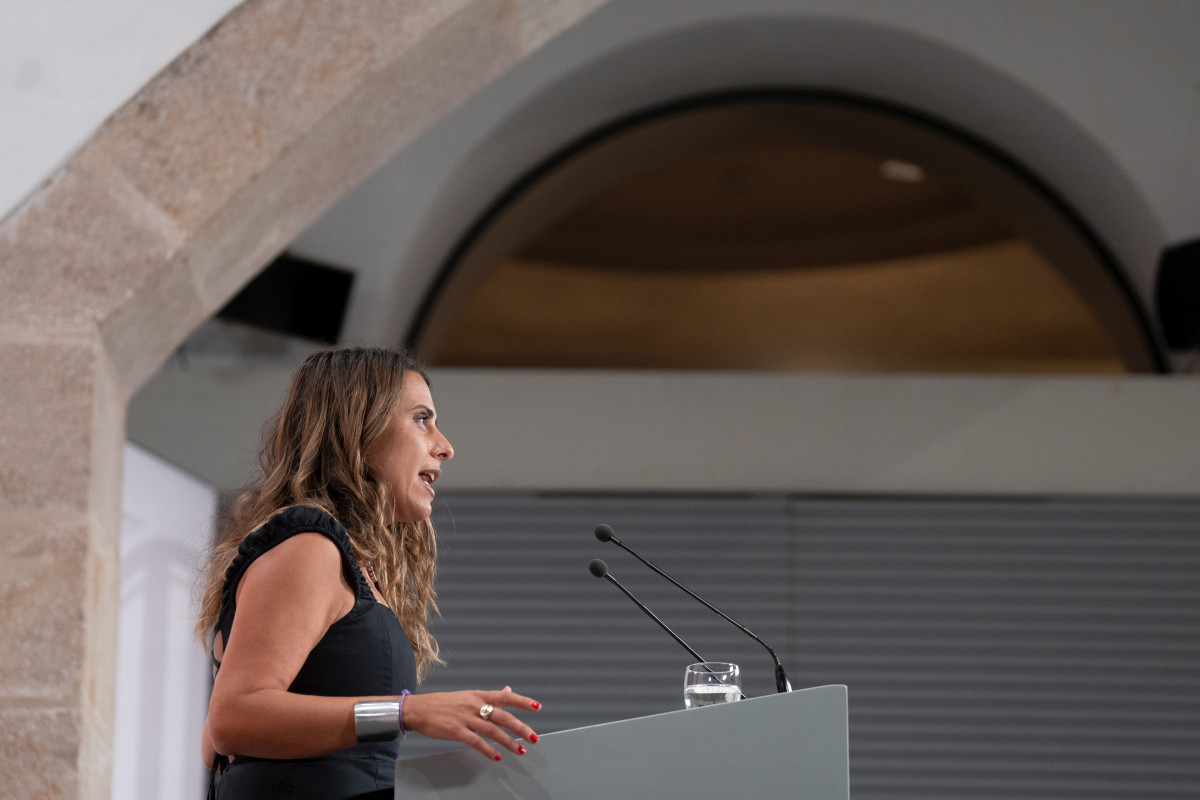 La portavoz del Govern de la Generalitat, Patr&iacute;cia Plaja, ofrece una rueda de prensa posterior a una reuni&oacute;n del Consell Executiu, en el Palau de la Generalitat, a 26 de septiembre de 2023, en Barcelona, Catalunya (Espa&ntilde;a). La portavoz del Govern, Patr&iacute;ci