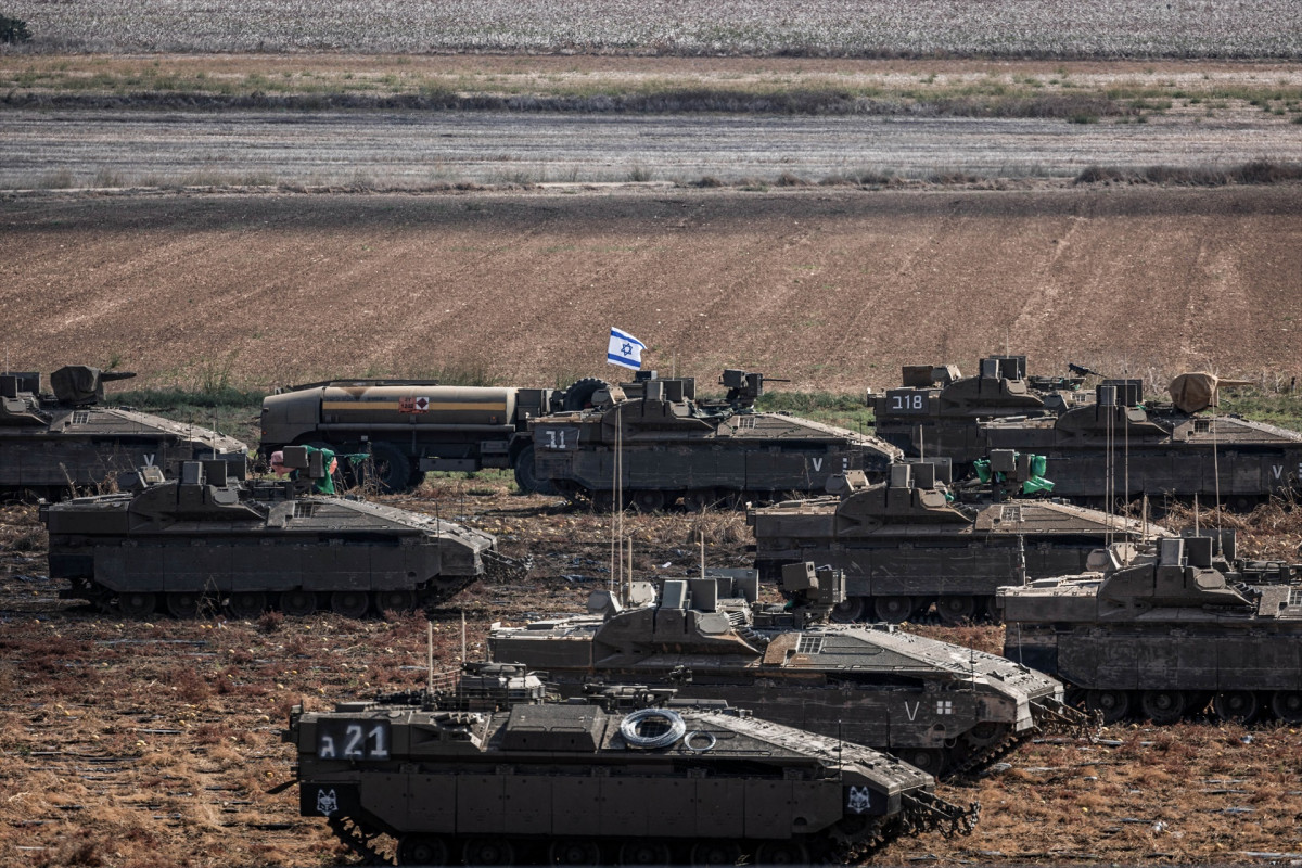 EuropaPress 5504816 14 october 2023 israel zikim israeli tanks and soldiers are seen at
